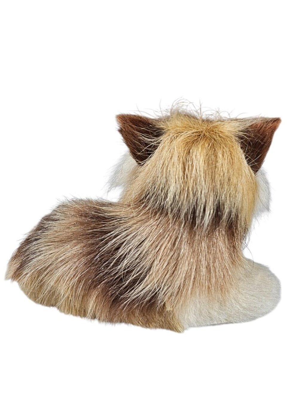 Realistic Kitten Made With Real Sheep Fur Multi Color 2" Tall 3 1/2 In Long VTG - Picture 3 of 5